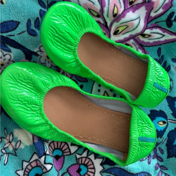 Tieks Bright Green Ballet Flats - Picture 2 of 4
